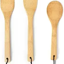 Wooden Spatulas 3 Hanging, Non Stick, Bamboo, Non Toxic, Kitchen Use, Wedding, Shower Gifts, Hand Crafted