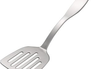 9.5-Inch Small Turner Spatula  Stainless Steel Slotted Turner for Small Pans