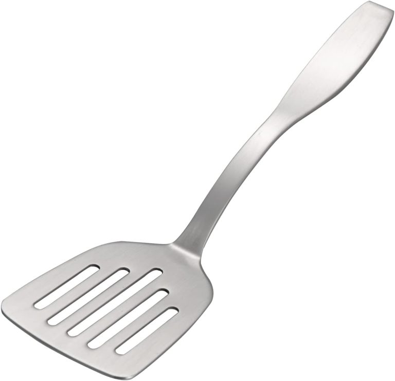 9.5-Inch Small Turner Spatula  Stainless Steel Slotted Turner for Small Pans
