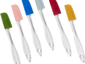 Set of 6 Mini Silicone Spatulas for Kitchen Cooking & Baking, Small Silicone Cooking Utensils, Heat Resistant BPA Free - Up To 446 Degrees