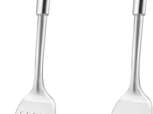 14.5-in Stainless Steel Spatula Set, 18/0 SS Heavy Duty Turner & Slotted Spatula for Kitchen Use, Cast Iron Grilling Frying, Pack of 2