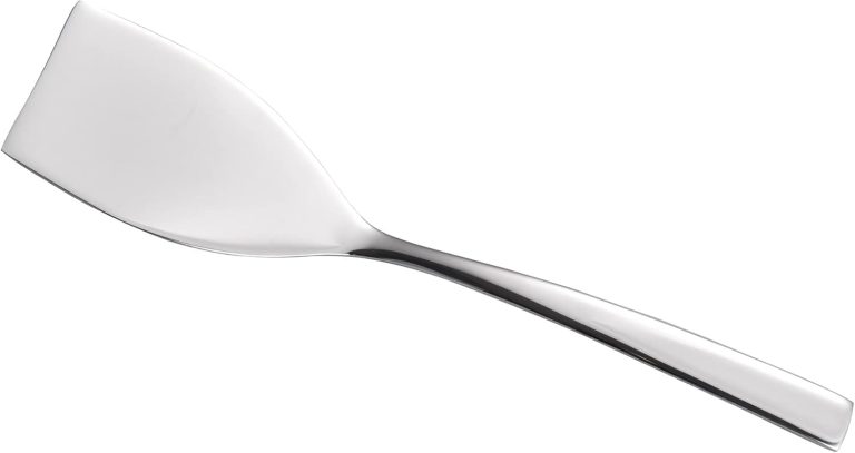 Small Spatula 9.3-Inch Mini 18/10 Stainless Steel Spatula Solid Turner Flat Spatula for Cast Iron Frying Pans