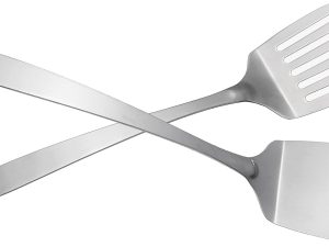 Stainless Steel Spatula Set Metal Spatulas for Kitchen Use Slotted Turner for Cooking, 13.5-Inch