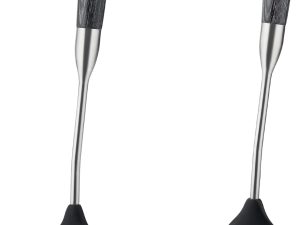 Spatulas, Solid & Slotted Silicone Spatula Set, Stainless Steel Coated with Silicone, Non Stick Turners, Heat Resistant Rubber Spatulas for Fish, Eggs, Pancakes, Wok,2 Pack