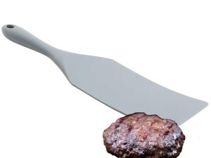 11834 Wide Silicone Spatula Spurtle, Heat Resistant to 400°F, Scratch Resistant, BPA Free, NSF Listed, One-Piece Design, Professional Kitchen Tool, 12.5" Long, Gray